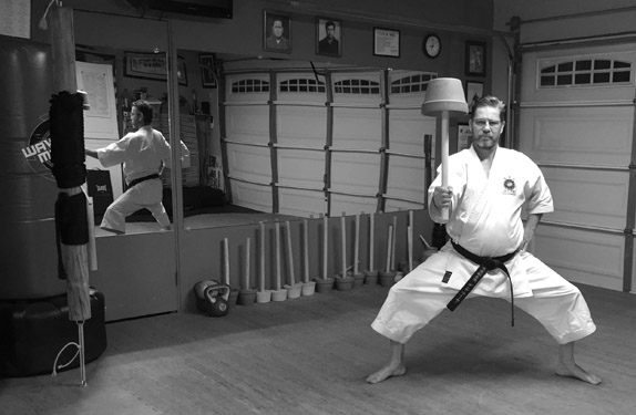 Sensei Walker with Chishi (Okinawan Weights)